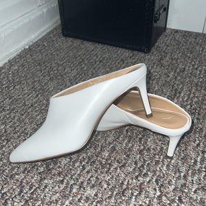 Banana Republic White Mules